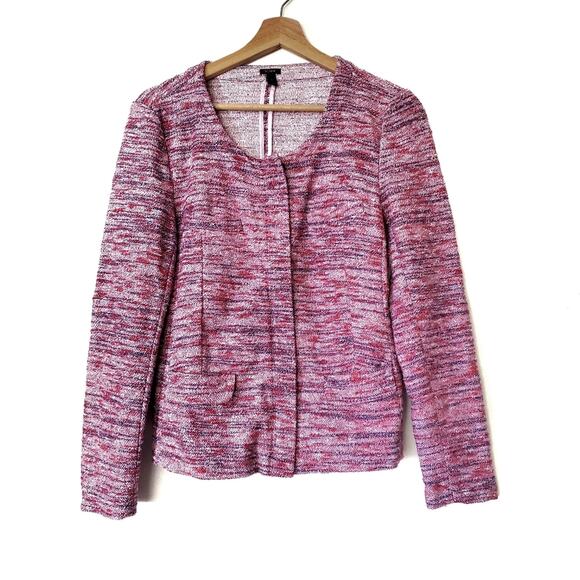 J. Crew | Zip Up Textured Marled Blazer - Picture 1 of 6